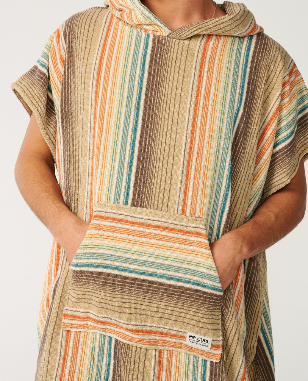 Rip Curl Poncho Classic Surf Hooded Towel - Khaki Sand