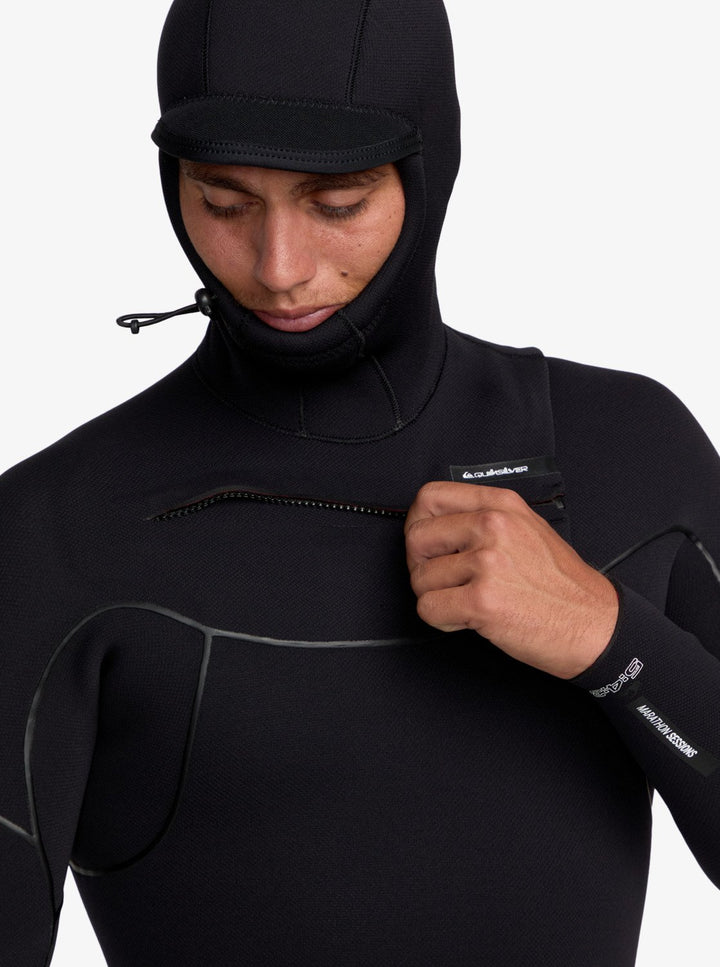 Quiksilver Herren Neoprenanzug Marathon Sessions 6/5/4 mit Haube - Black