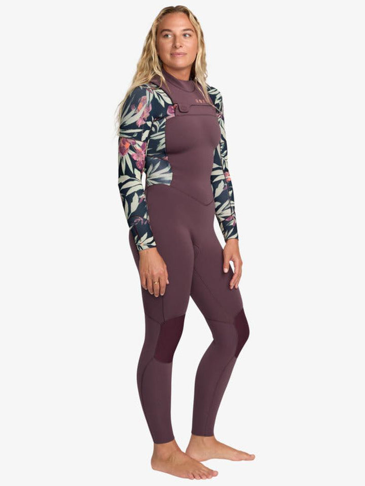 Roxy Damen Neoprenanzug 5/4mm Swell Natural Chestzip - Black Multi