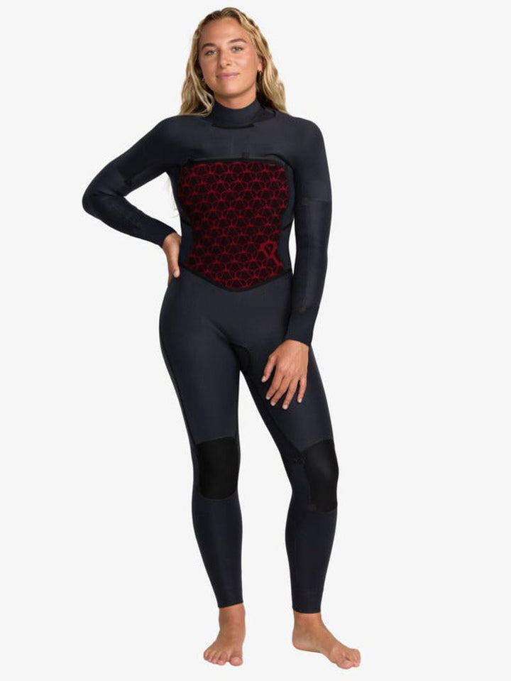 Roxy Damen Neoprenanzug 5/4mm Swell Natural Chestzip - Black Multi