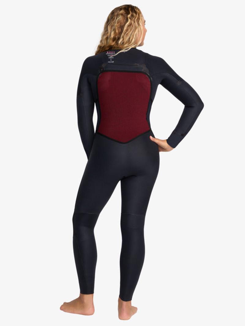 Roxy Damen Neoprenanzug 5/4mm Swell Natural Chestzip - Black Multi