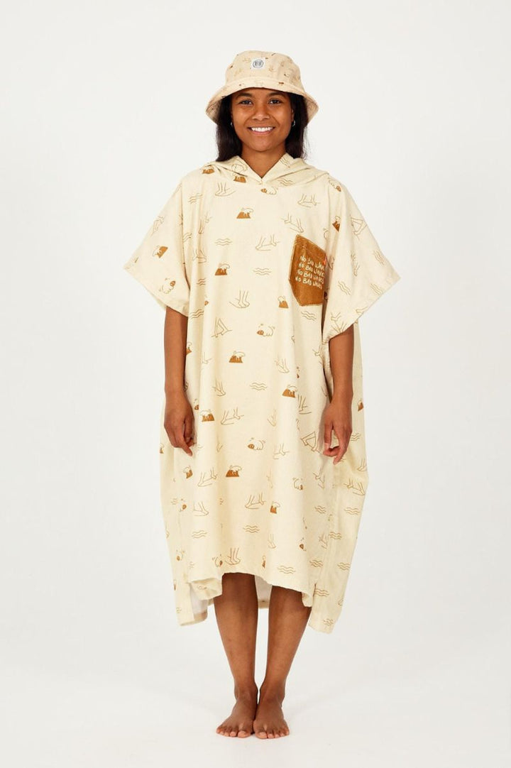 AFTER ESSENTIALS PONCHO - JULIETTE MACCHIATO