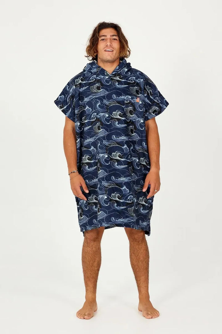 After Essentials Poncho Japan Waves