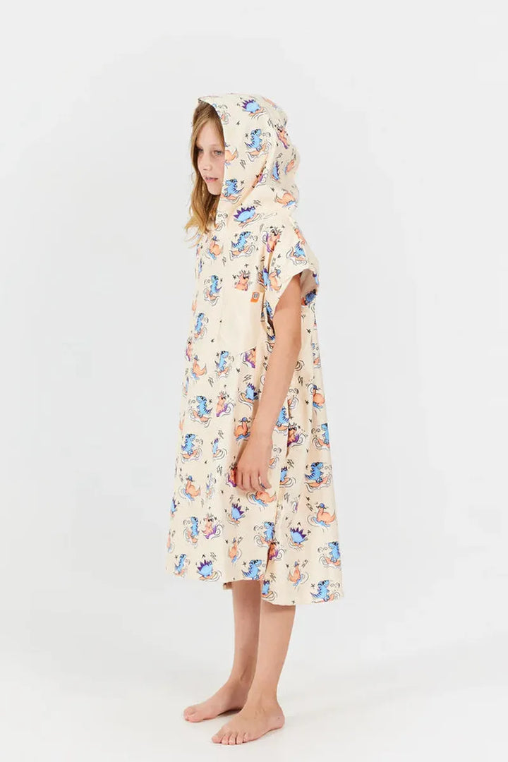 After Essentials Poncho Toddler Dino - Peach