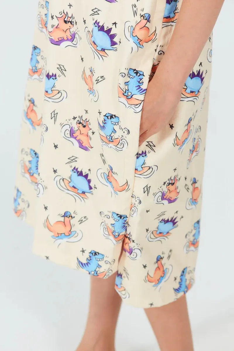 After Essentials Poncho Toddler Dino - Peach