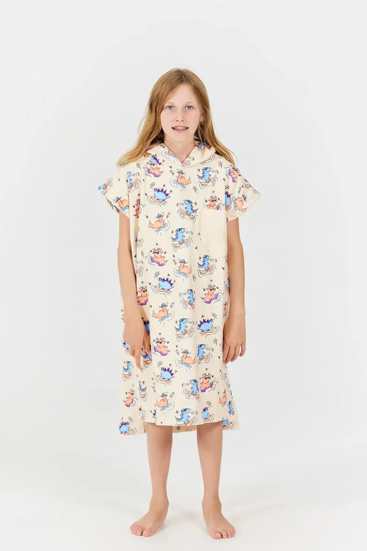 After Essentials Poncho Toddler Dino - Peach