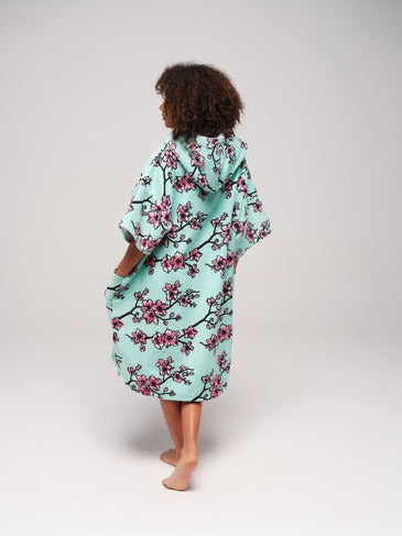 All IN Poncho Damen Beach Crew - Cherry Tree