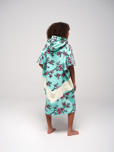 All-In Girl V-Poncho - Cherry Tree