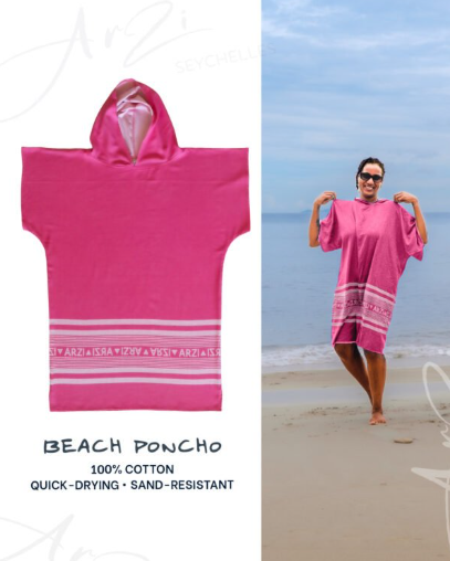 Arzi Beach Poncho - Sunrise Pink