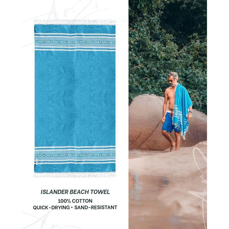 Arzi Beach Towel - Tropical Turquoise