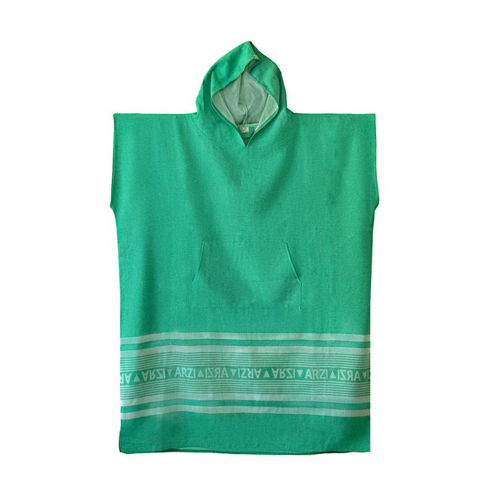Arzi Hooded Poncho - CocoVert Green