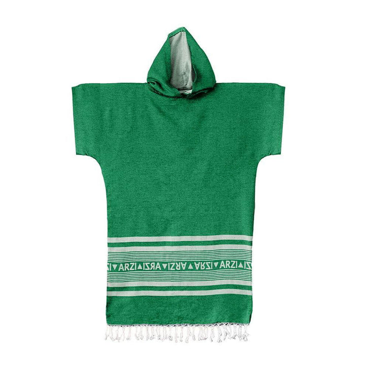 Arzi Hooded Poncho - CocoVert Green