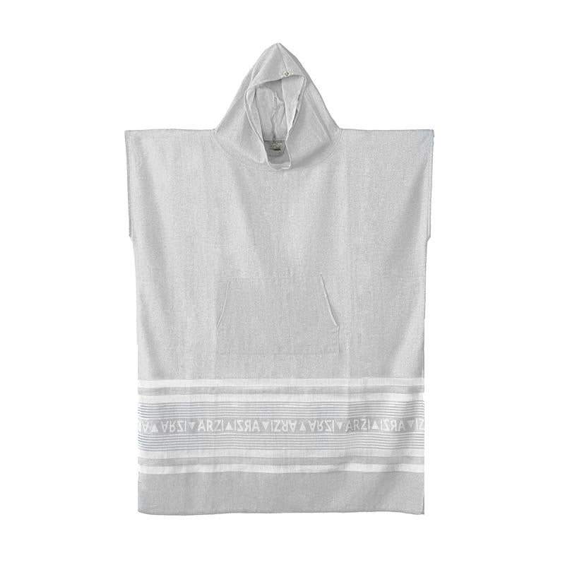 Arzi Hooded Poncho - SoftSky Grey