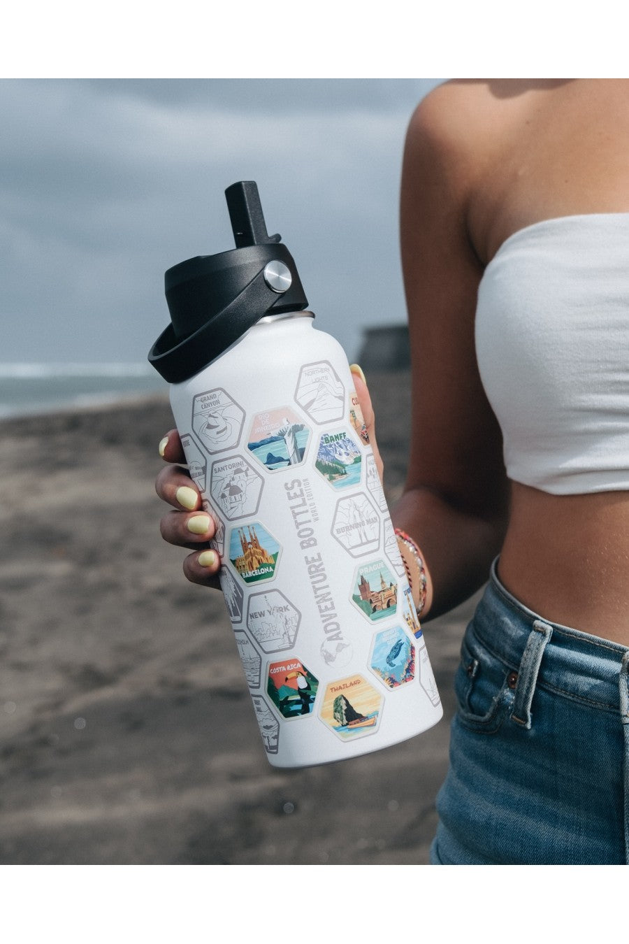 Awesome Maps Adventure Botttle 946ml - World Edition
