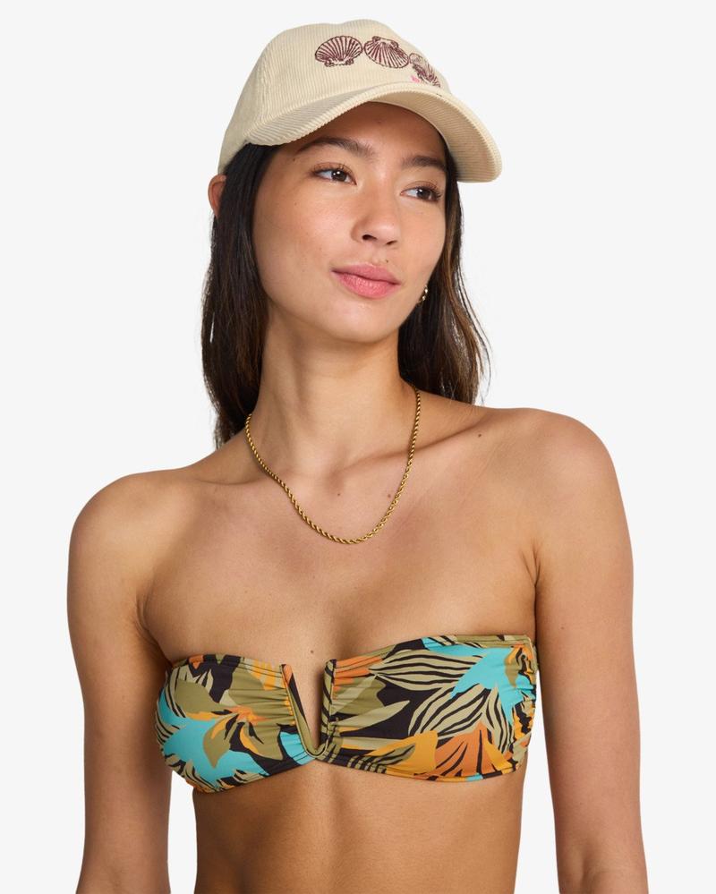 Billabong Damen Bikini Top Des Tropiques - Bandeau - Black Multi