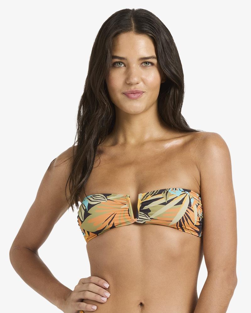 Billabong Damen Bikini Top Des Tropiques - Bandeau - Black Multi