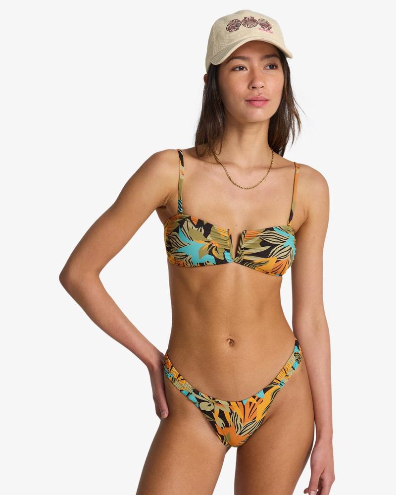 Billabong Damen Bikini Top Des Tropiques - Bandeau - Black Multi