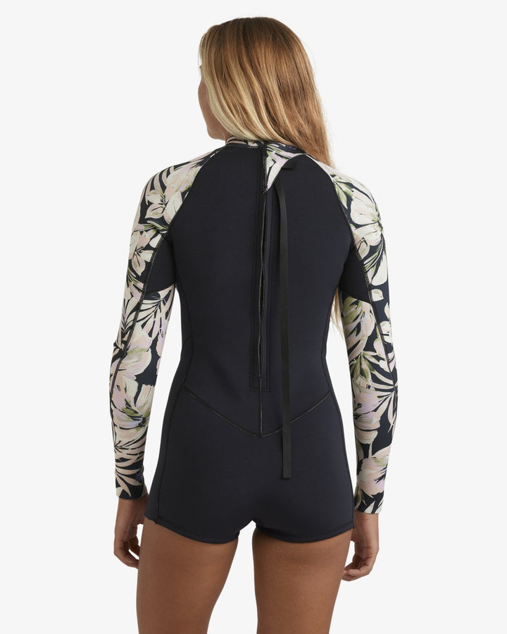 Billabong Damen Springsuit Fever Natural 2/2mm - Black Floral