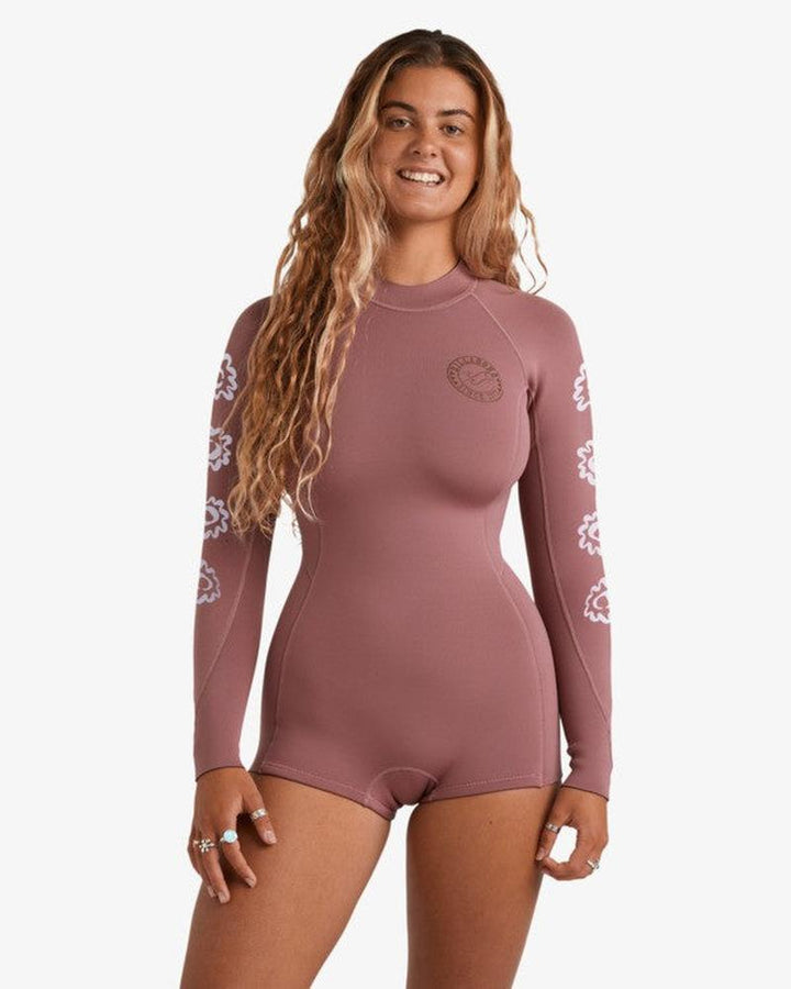 Billabong Damen Springsuit Spring Fever Natural Langarm Spring - Rosewood