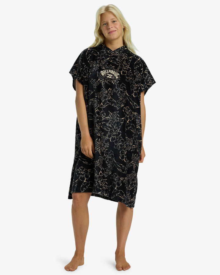 Billabong Poncho Hooded Towel - black pebble
