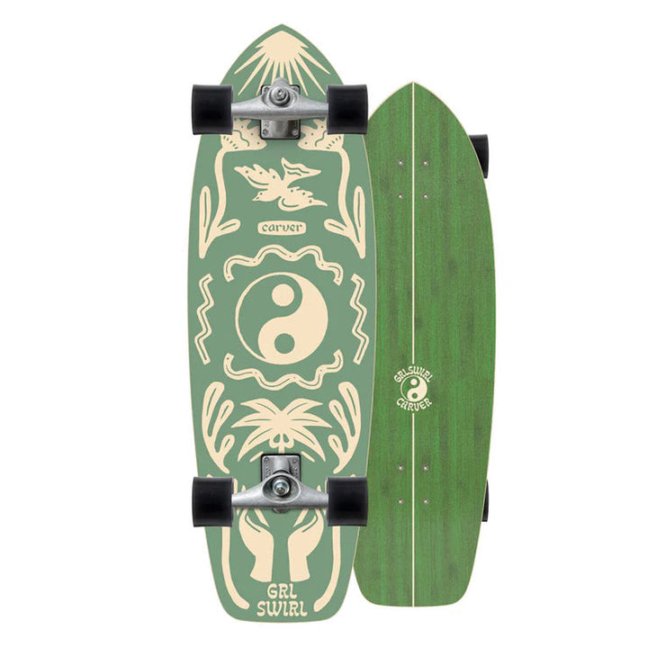 Carver Skateboard 31" GrlSwirl Yang Yin (nur Deck)