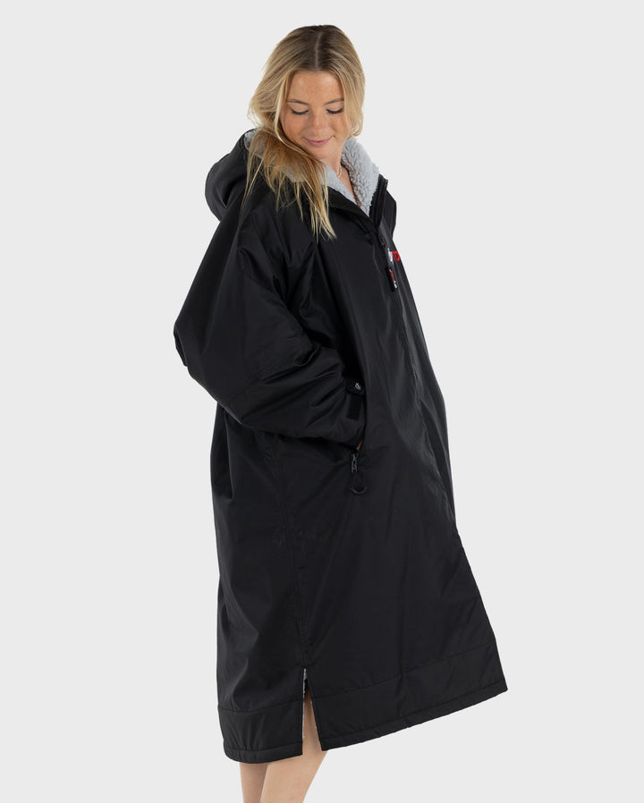 Dryrobe Poncho Advance Langarm V3 - black / grey