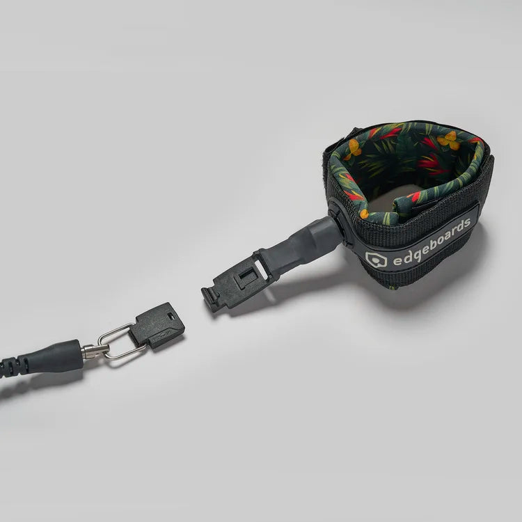 Edgeboards 6'0 Leash + releash montiert - schwarz