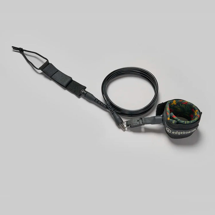 Edgeboards 6'0 Leash + releash montiert - schwarz