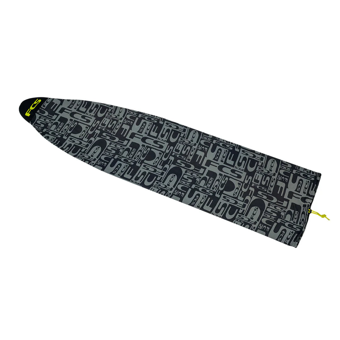 FCS Boardsocke All Purpose 5'6 - Monogram Coal/Lime