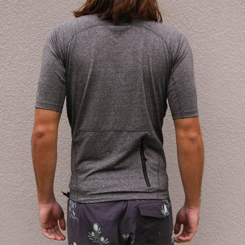 FCS Herren Lycra Kurzarm Essential Rashguard - Heather Grey