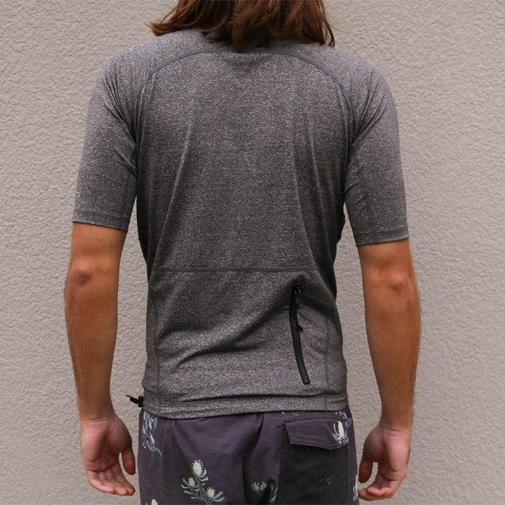 FCS Herren Lycra Kurzarm Essential Rashguard - Heather Grey