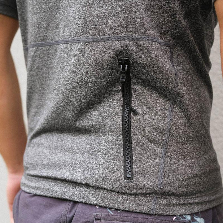 FCS Herren Lycra Kurzarm Essential Rashguard - Heather Grey