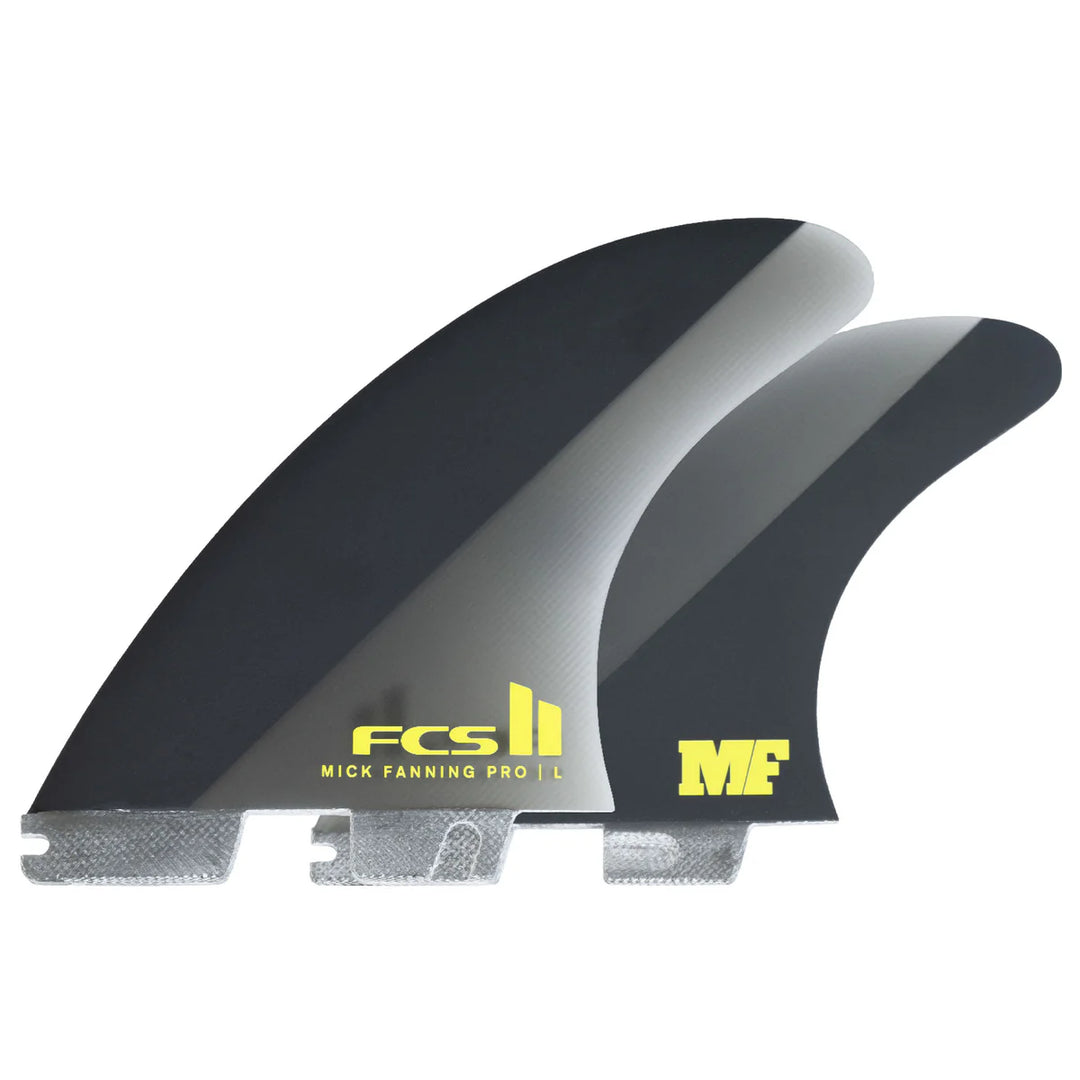 FCS II Carver Mick Fanning PRO Thruster Finnen - black / acid