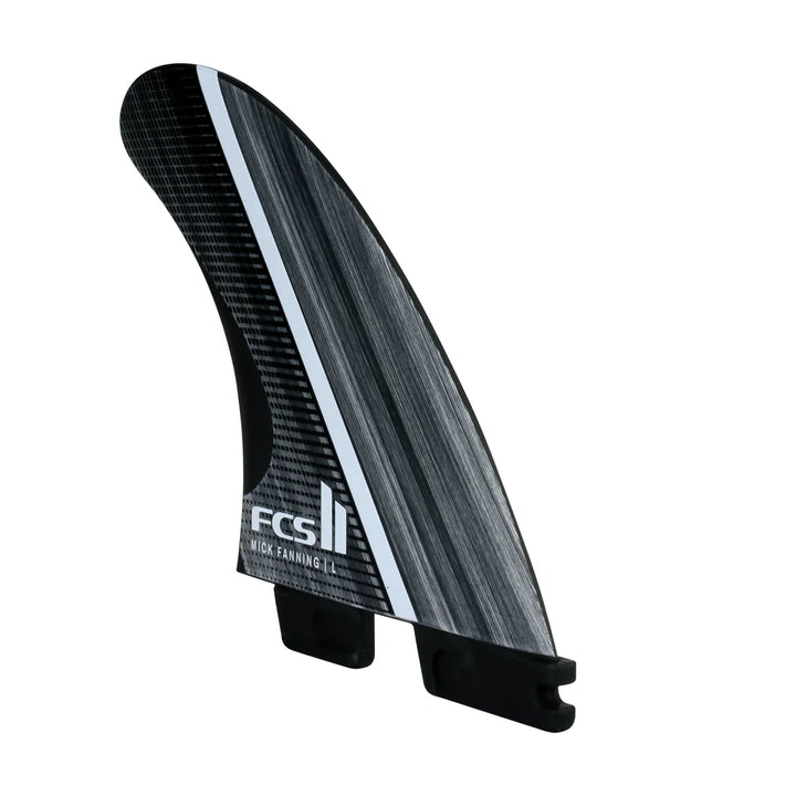 FCS II Finnen Mick Fanning Glass Fibre Fusion Tri - Smoke/ White