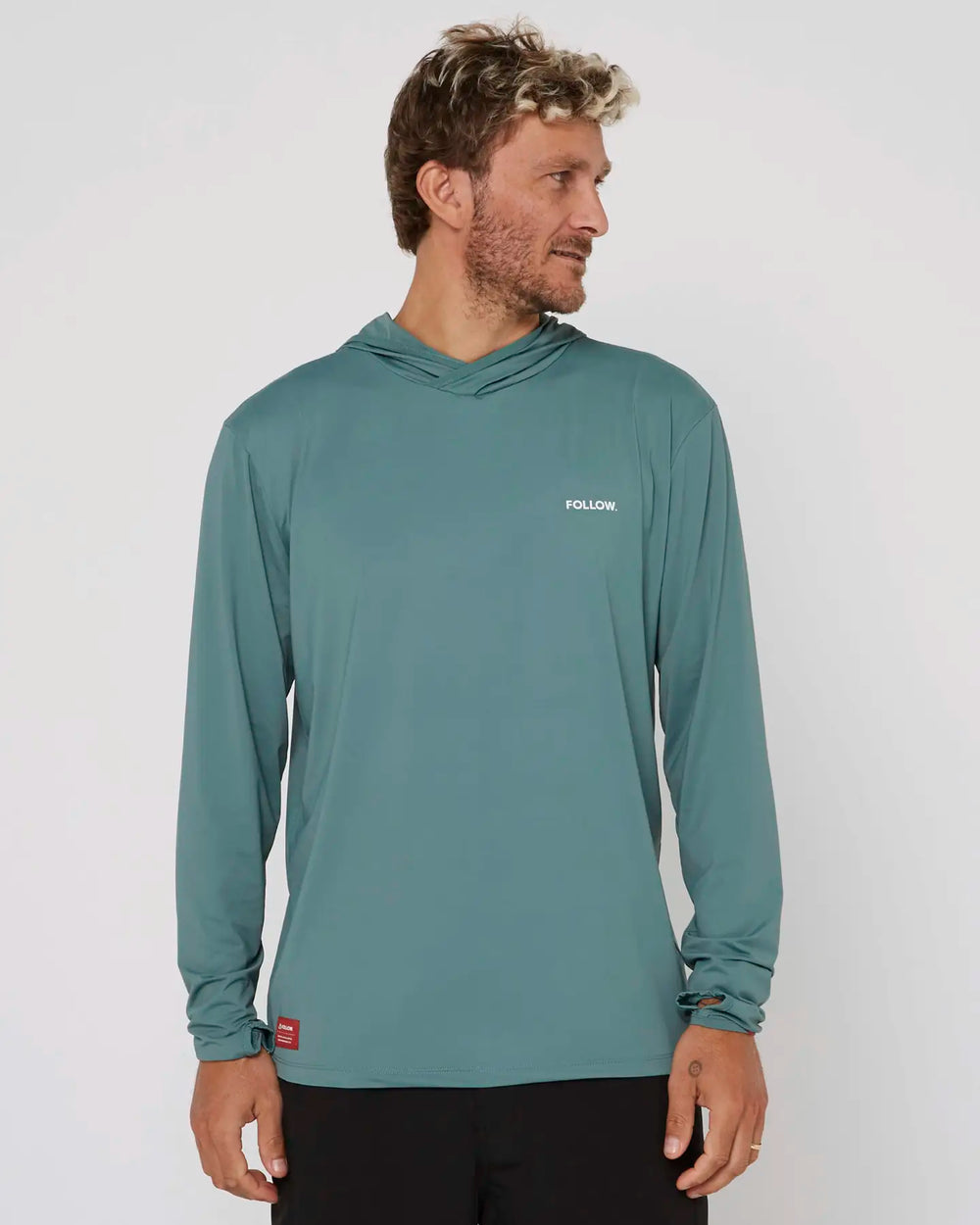 Follow Herren Lycra Hood Langarm - olive