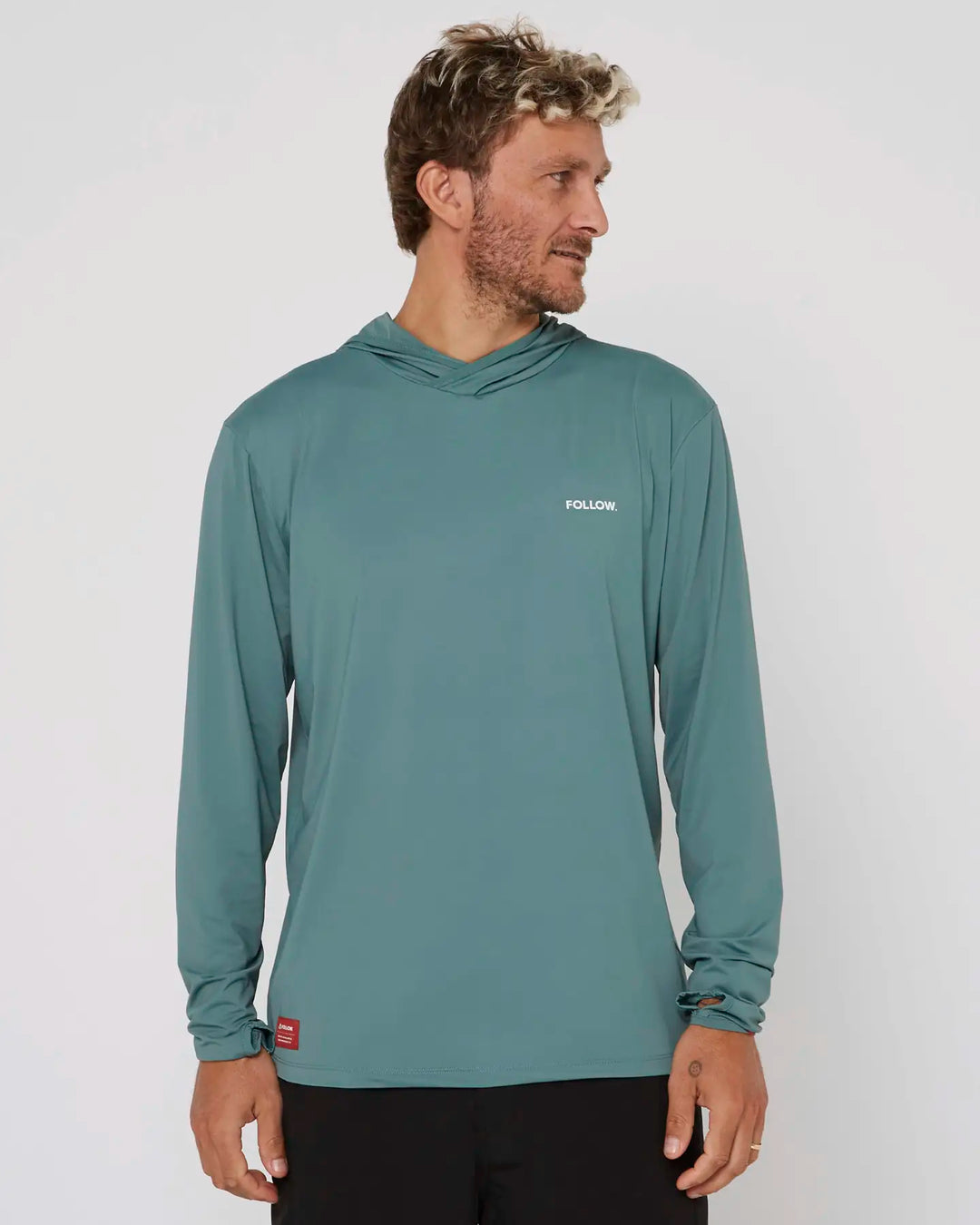 Follow Herren Lycra Hood Langarm - olive