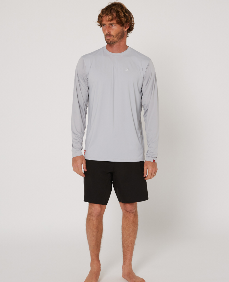 Follow Herren Lycra Hybrid Tee - Light Grey