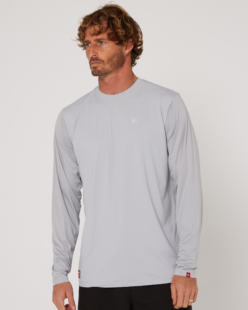 Follow Herren Lycra Hybrid Tee - Light Grey