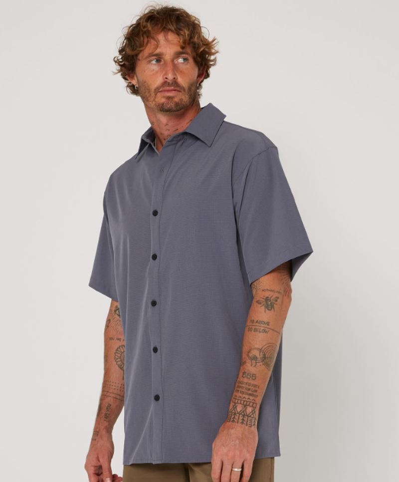 Follow Herren Lycra Tech Shirt Kurzarm - Slate