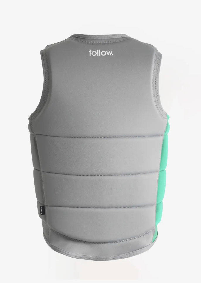 Follow Herren Weste Corp - grey/green