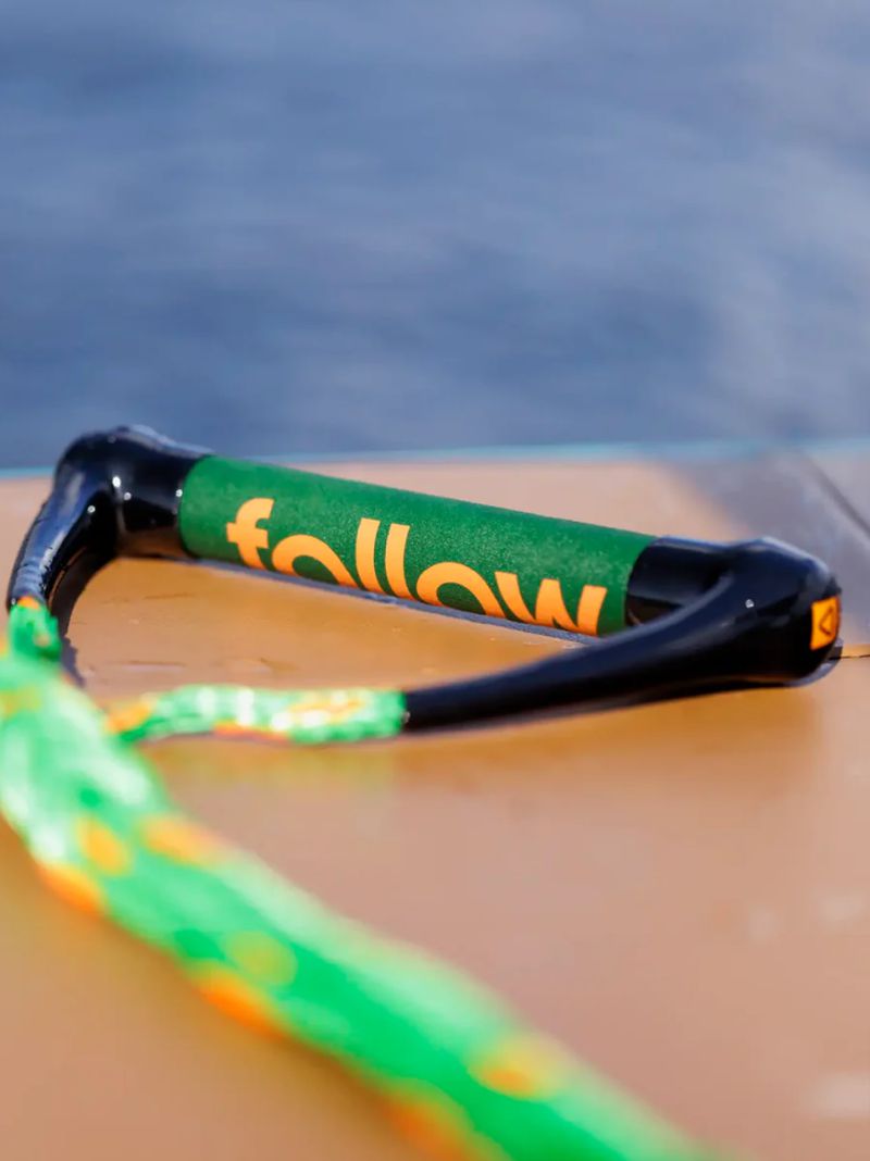 Follow Wakesurf Handle Surf Package - olive/orange