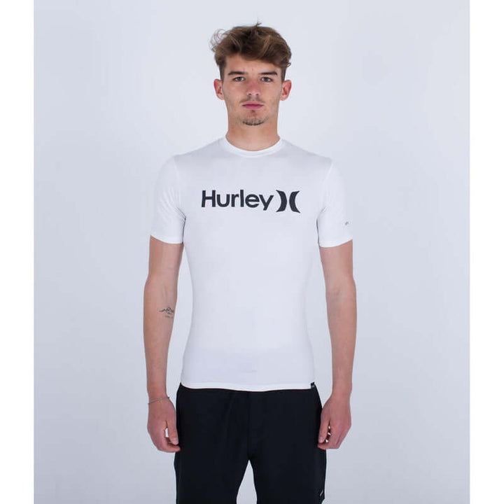 Hurley Herren Lycra Quickdry Rashguard - white