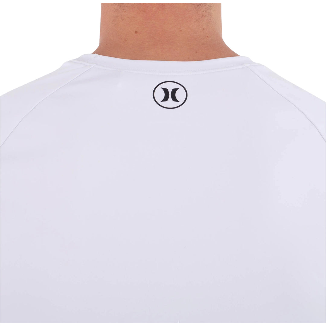 Hurley Herren Lycra kurzarm slim fit icon circle - white
