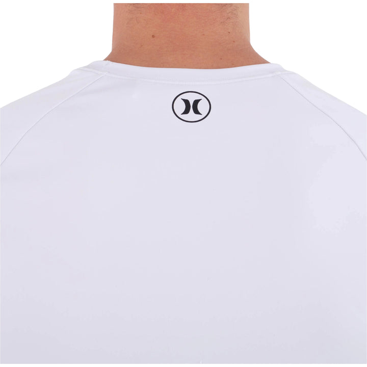 Hurley Herren Lycra kurzarm slim fit icon circle - white