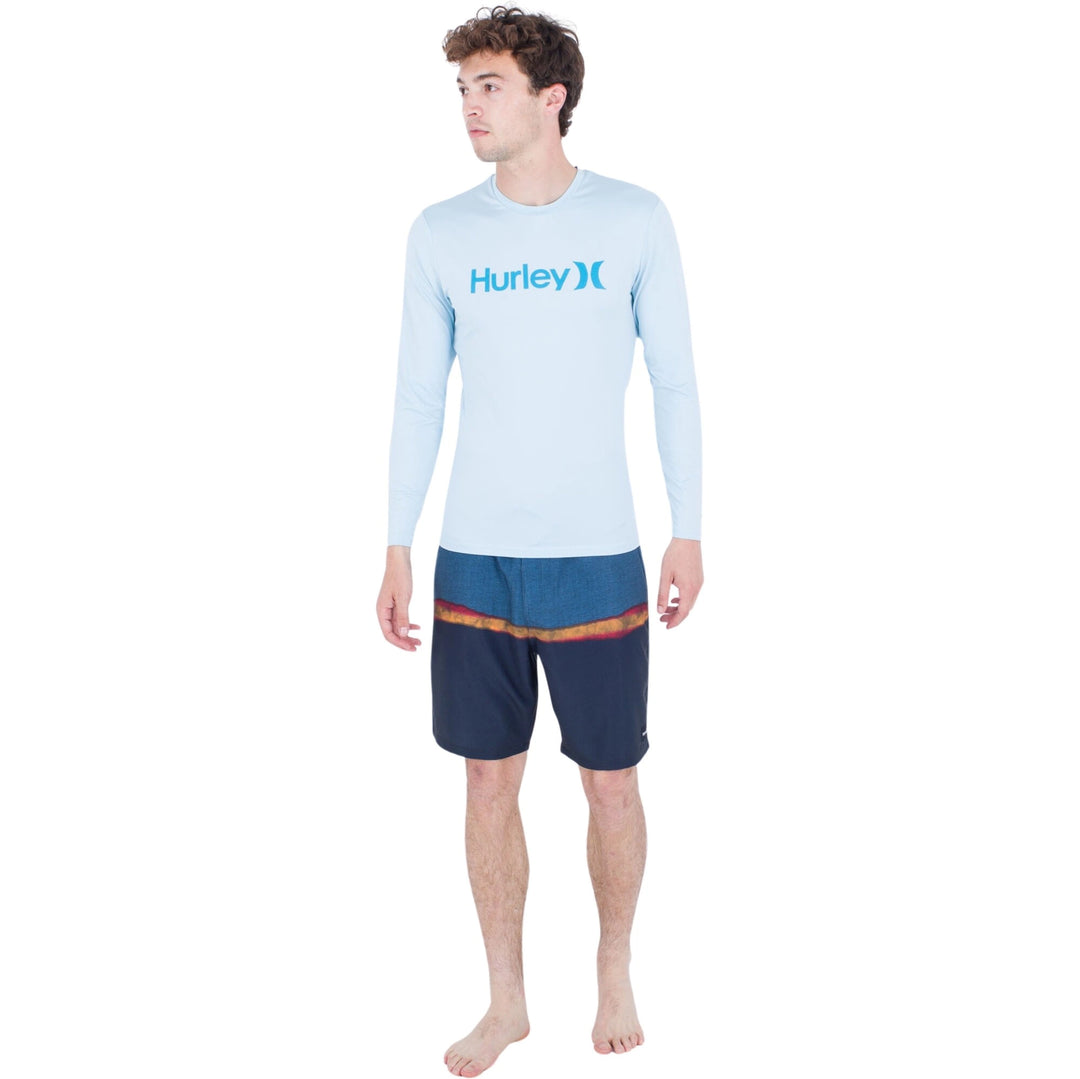 Hurley Herren One And Only Quickdry Lycra Langarm - sea haze