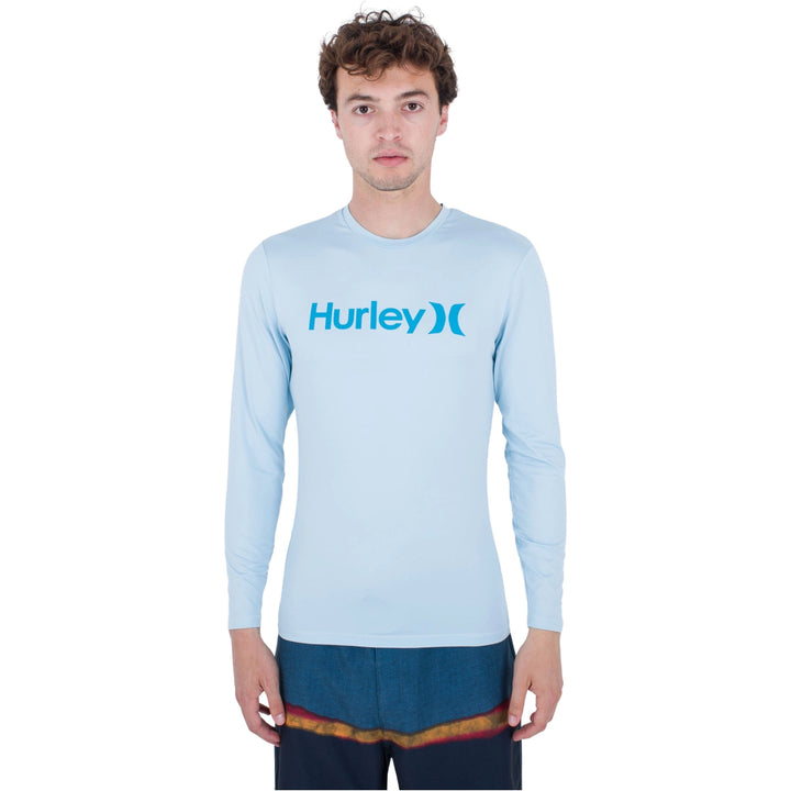 Hurley Herren One And Only Quickdry Lycra Langarm - sea haze