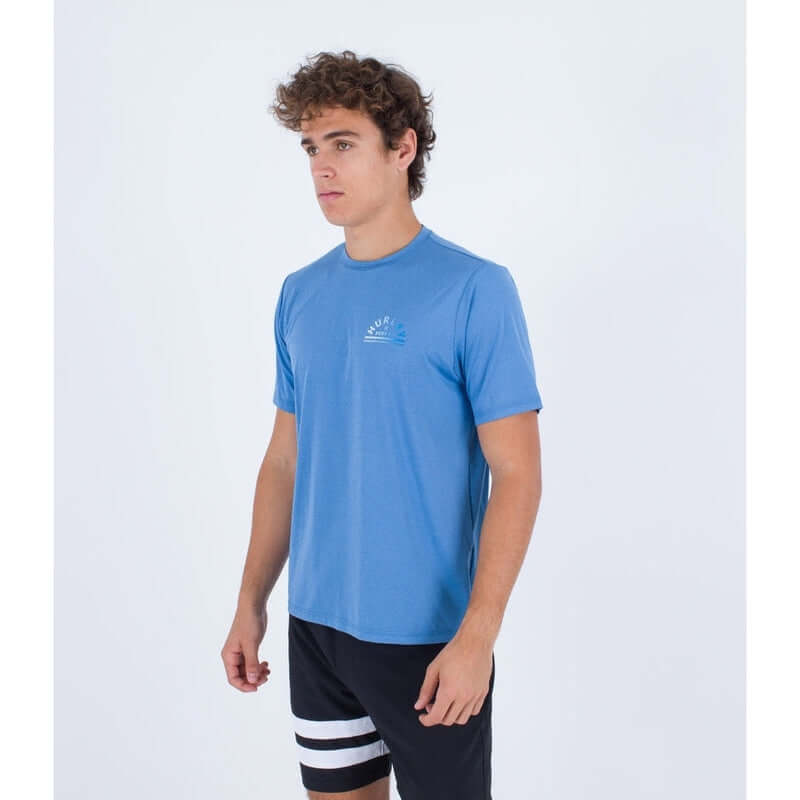 Hurley Herren Surfshirt kurzarm EVD Hybrid - blue