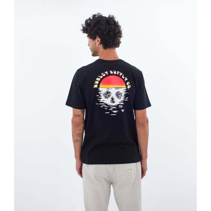 Hurley Herren T-Shirt Everyday Skull Driftin - black