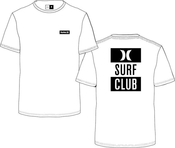 Hurley Herren T-Shirt Surf Club - weiss