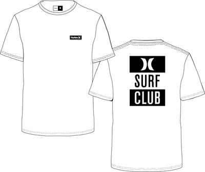 Hurley Herren T-Shirt Surf Club - weiss